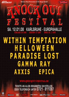 Knock Out Festival 2008 - Within Temptation, Helloween, Paradise Lost, Gamma Ray, Axxis, Epica